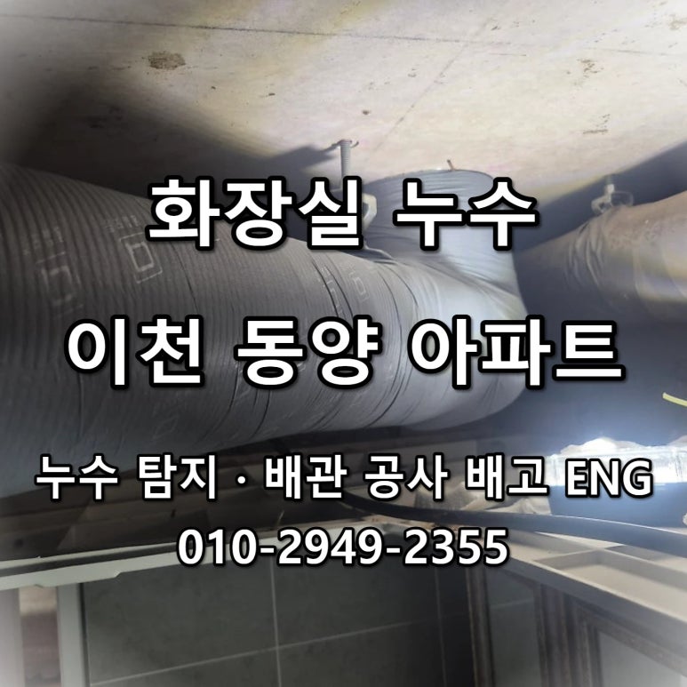 이천 동양아파트 화장실 누수 상부 점검